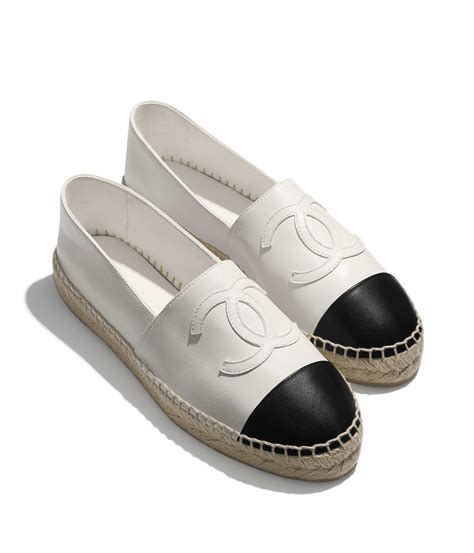 black and white chanel espadrilles|Chanel espadrilles retail price.